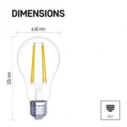 LED FLM A60 5,9W(60W) 806lm E27 WW