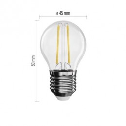 LED FLM MINI GL 1,8W(25W) 250lm E27 WW