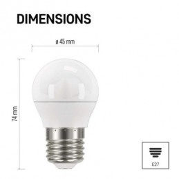 LED CLS MINI GL 5W(40W) 470lm E27 NW 3PC