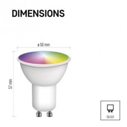 LED GOSMART MR16 4,8W(35W)400lmGU10 WIFI RGBCCT