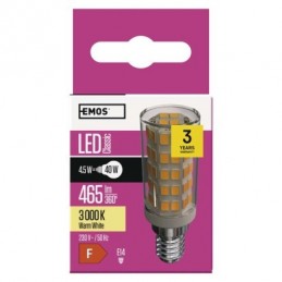 LED JC 4,5W(40W) 465lm E14 WW