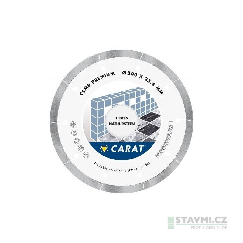 Diamantový celoobvodový kotouč CARAT CSMP Premium 115