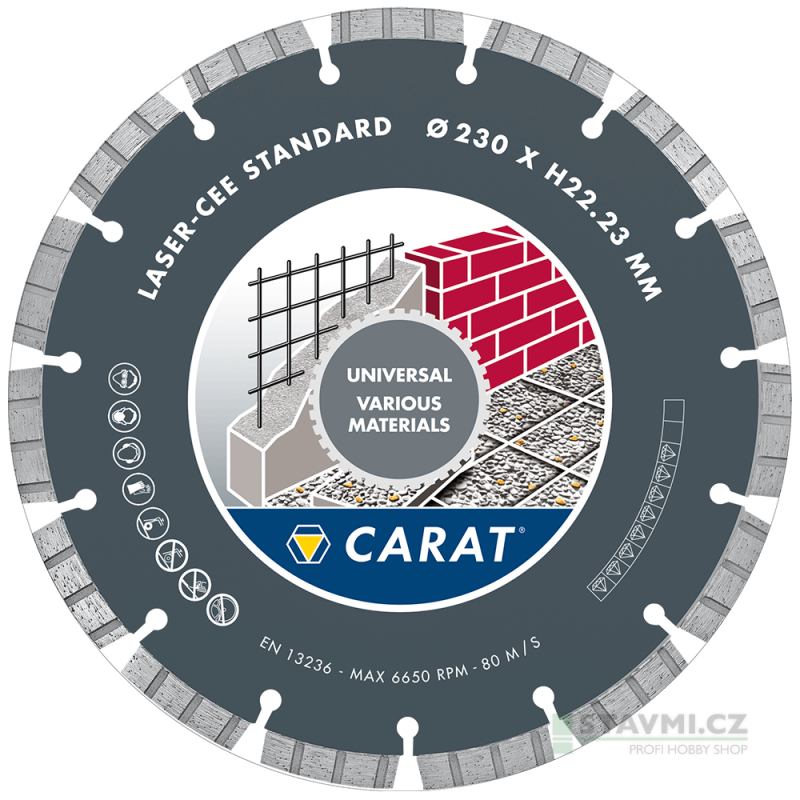 Diamantový segmentový kotouč CARAT laser - CEE universal 230