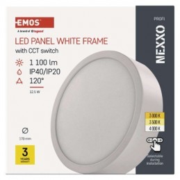 LED SVÍTIDLO NEXXO PŘ.KR 12,5W 1100LM IP40 CCT B