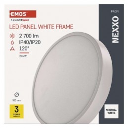 LED PANEL NEXXO PŘ.KR 28,5W 2700LM IP40 NW B