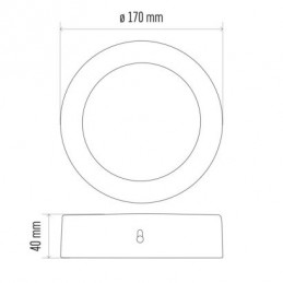 LED SVÍTIDLO PROFI PŘ.KR 12,5W 1000LM IP20 NW S