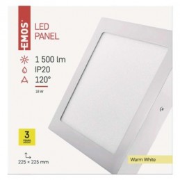 LED SVÍTIDLO PROFI PŘ.ČTV 18W 1500LM IP20 WW B