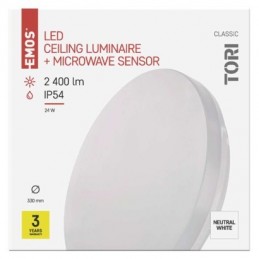 LED SVÍTIDLO TORI MW PŘ.KR 24W 2400LM IP44 NW B