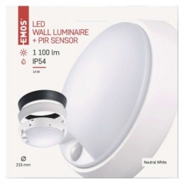 LED SVÍTIDLO ZURI 14W 1100LM IP54 NW PIR