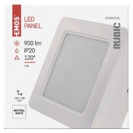 LED SVÍTIDLO RUBIC PŘ.ČTV 9W 900LM IP20 NW B