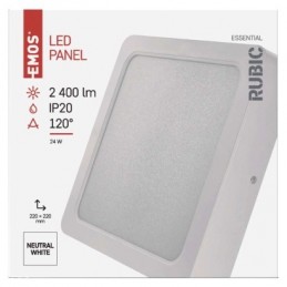 LED SVÍTIDLO RUBIC PŘ.ČTV 24W 2400LM IP20 NW B