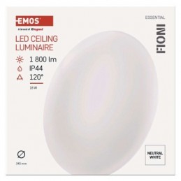 LED SVÍTIDLO FIONI PŘ.KR 18W 1800LM IP44 NW