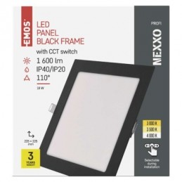 LED SVÍTIDLO NEXXO VES.ČT 18W 1600LM IP40 CCT Č