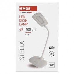 LED STOLNÍ LAMPA STELLA BÍLÁ