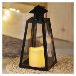 BLACK LANTER 1LED CANDLE 3AAA VNT