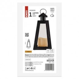 BLACK LANTER 1LED CANDLE 3AAA VNT