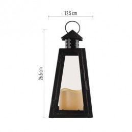 BLACK LANTER 1LED CANDLE 3AAA VNT