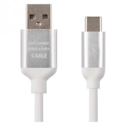 USB 2.0 A/M-C/M 1M BÍLÁ