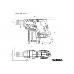 METABO Aku komb.kladivo KH 18 LTX BL 24 bez aku