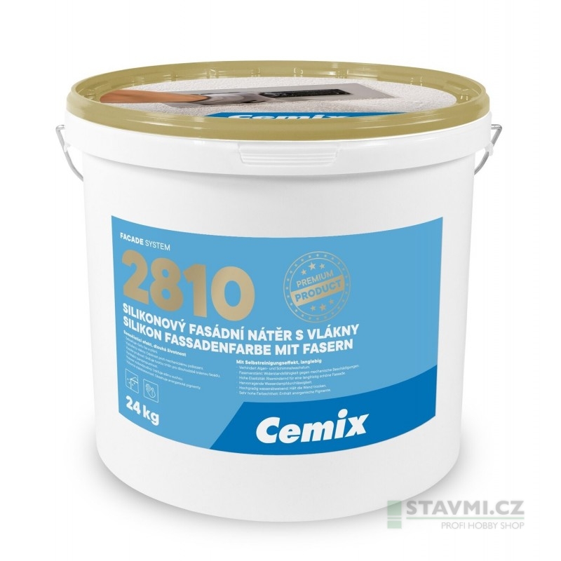 Cemix SILIKONOVÝ FASÁDNÍ NÁTĚR S VLÁKNY 24 kg 2810