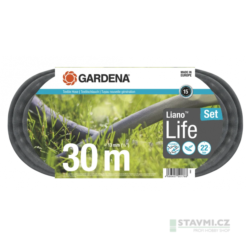 Gardena Textilní hadice Liano™ Life 30 m, sada 18457-20