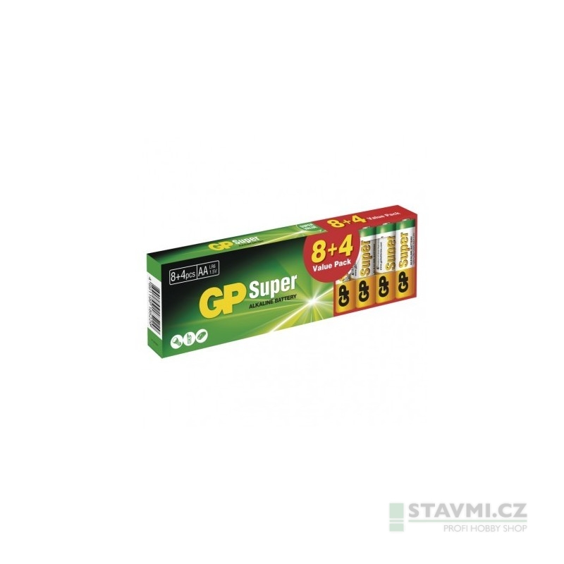 GP alkalická baterie SUPER AA (12ks/bal)