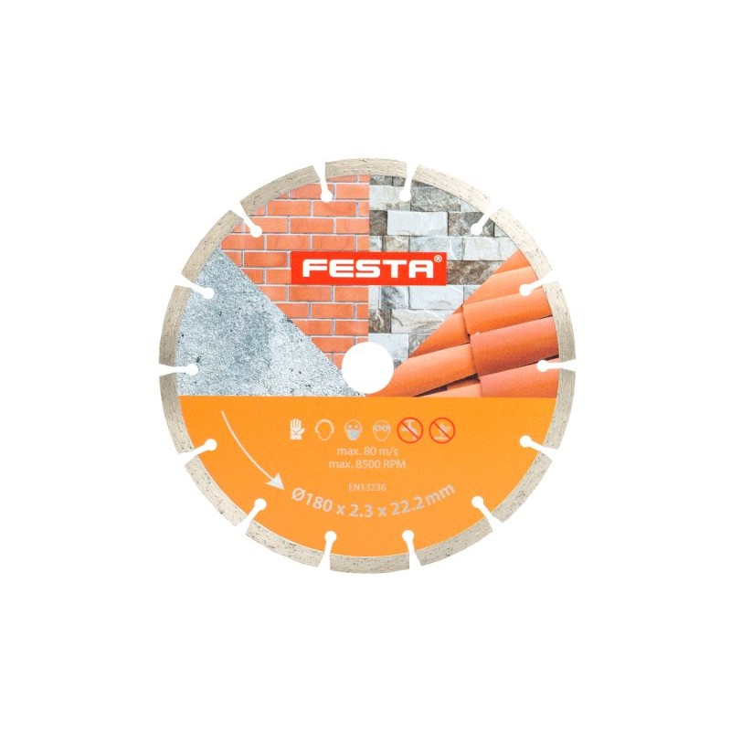 Kotouč diamantový FESTA segment 180x2.4x22.2mm Kotouč diamantový FESTA segment 180x2.4x22.2mm