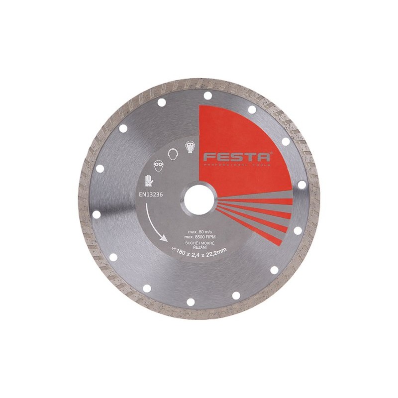 Kotouč diamantový FESTA TURBO 180x2.4x22.2mm Kotouč diamantový FESTA TURBO 180x2.4x22.2mm
