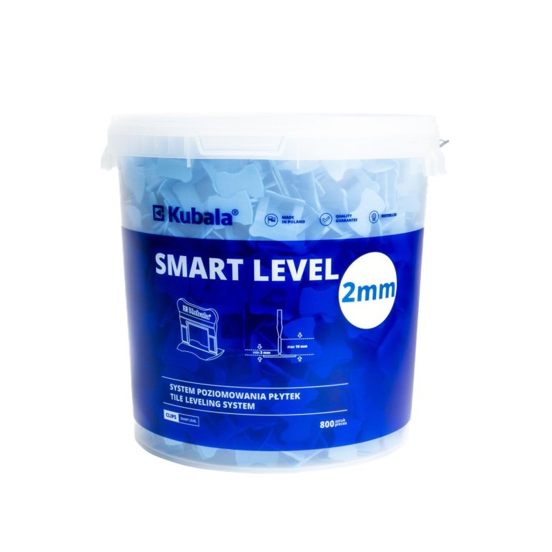 SMART LEVEL spony 2.0mm 800ks + vědro 20l 1886