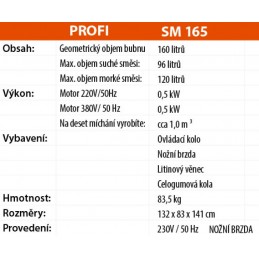 Míchačka LESCHA SM 145S 140l 400V DS BR