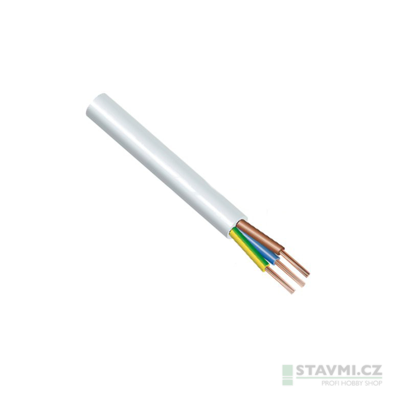 NKT Kabel H05RR-F-3G 1,5 (prodluž. 220V), bílý