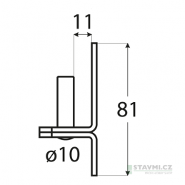 C 10/11    držák čepu  d 10 mm /11 mm