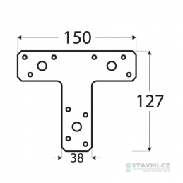 KT 2 150x125x35 spojka typu "T"