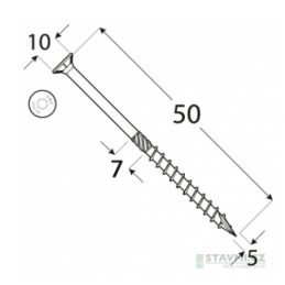 Domax CS 05050 tesař.vrut se zap.5x50